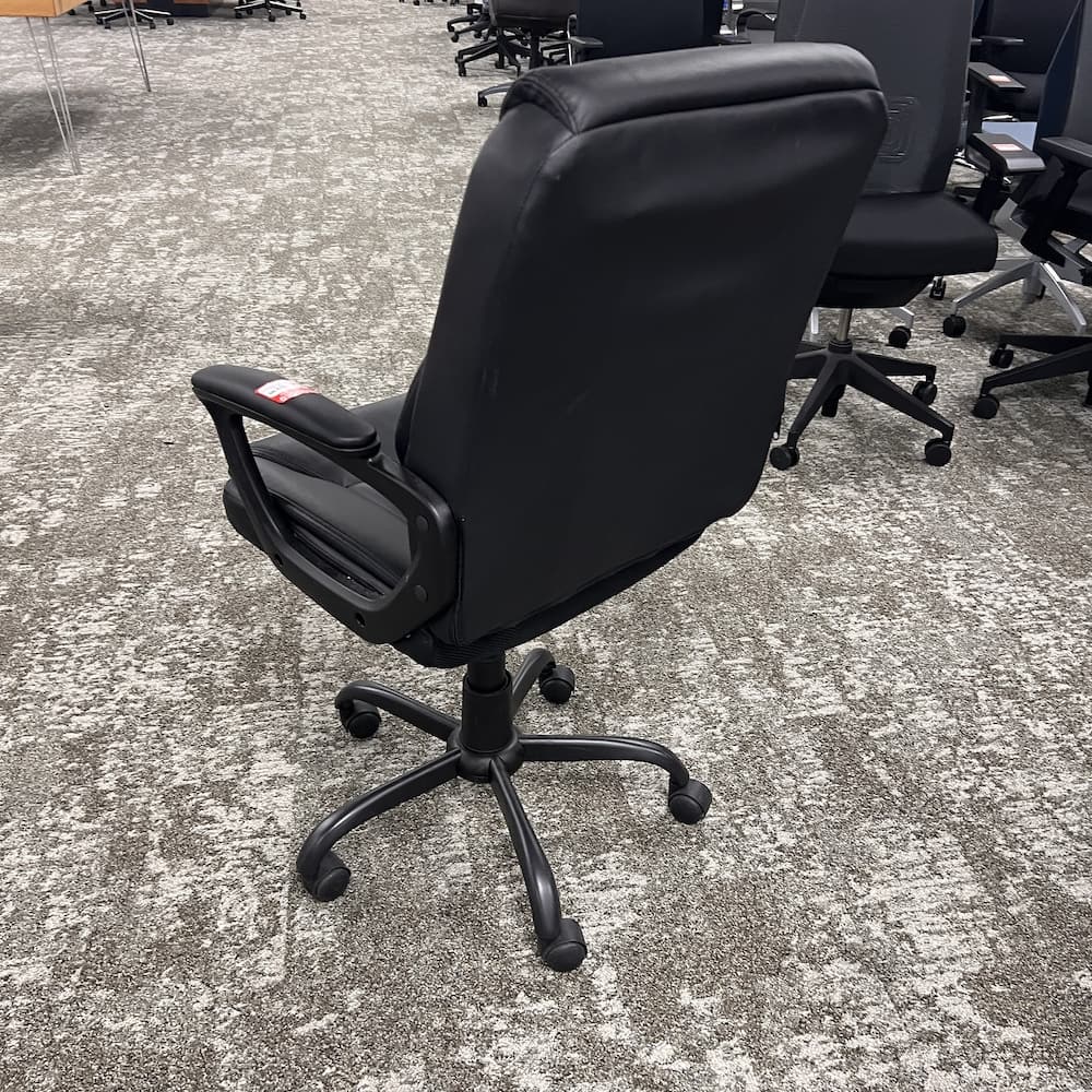 black vinyl plush conference chair seating, used office furniture