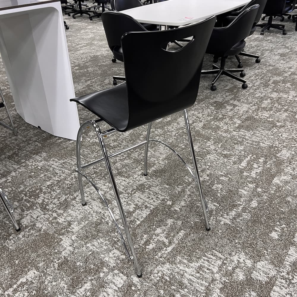 black bar height stacking stool chair, used office furniture