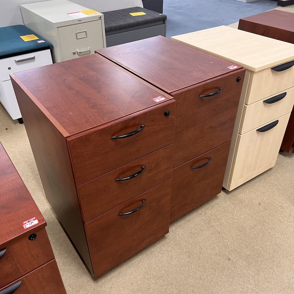 16" x 30" H Cherry Laminate Vertical Pedestal File for Under Mount - Box/Box/File