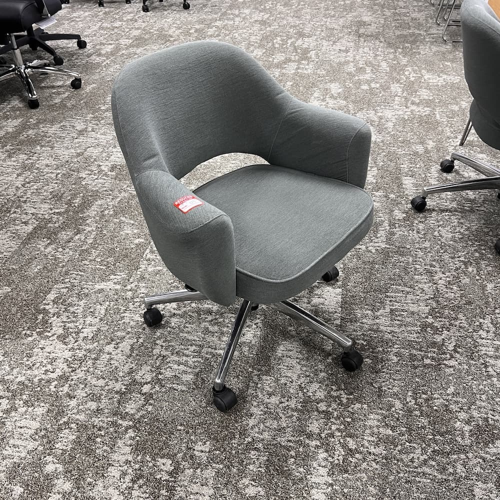 green upholstered swivel chair nightingale, used office furniture