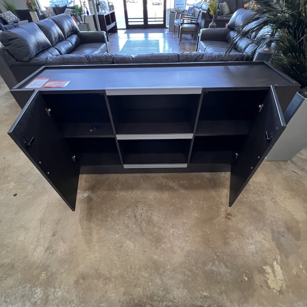 grey laminate buffet storage cabinet console, used office furniture commercial furniture