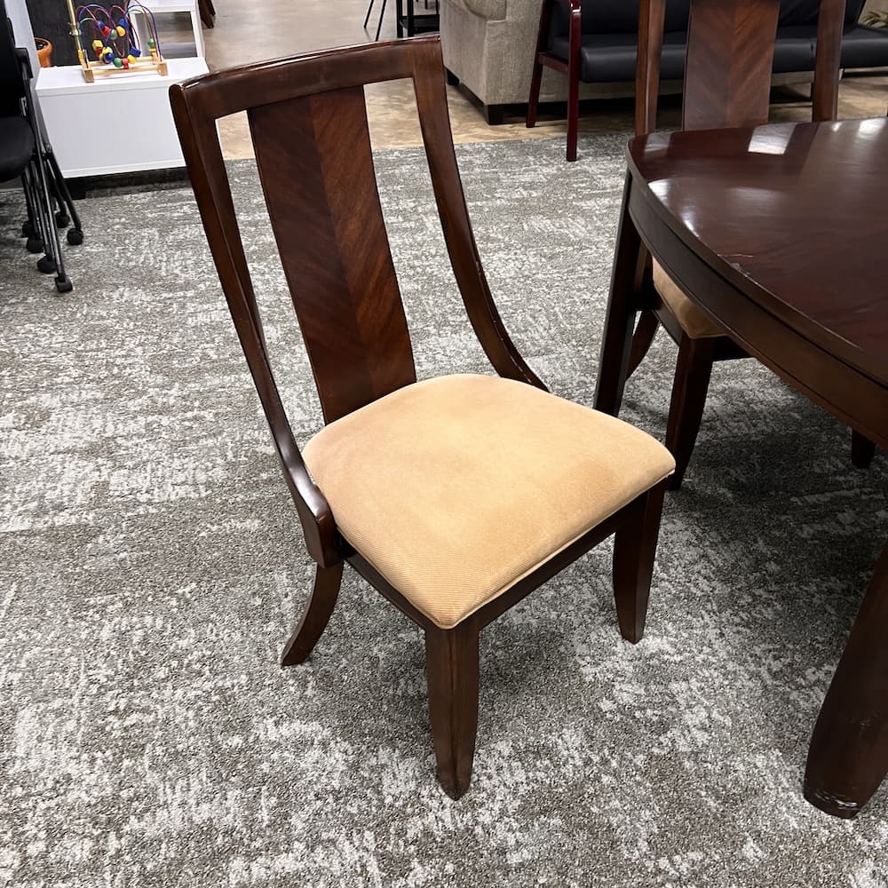 mahogany veneer wood dining table with 6 chairs, kitchen furniture, home furniture, used dining chair