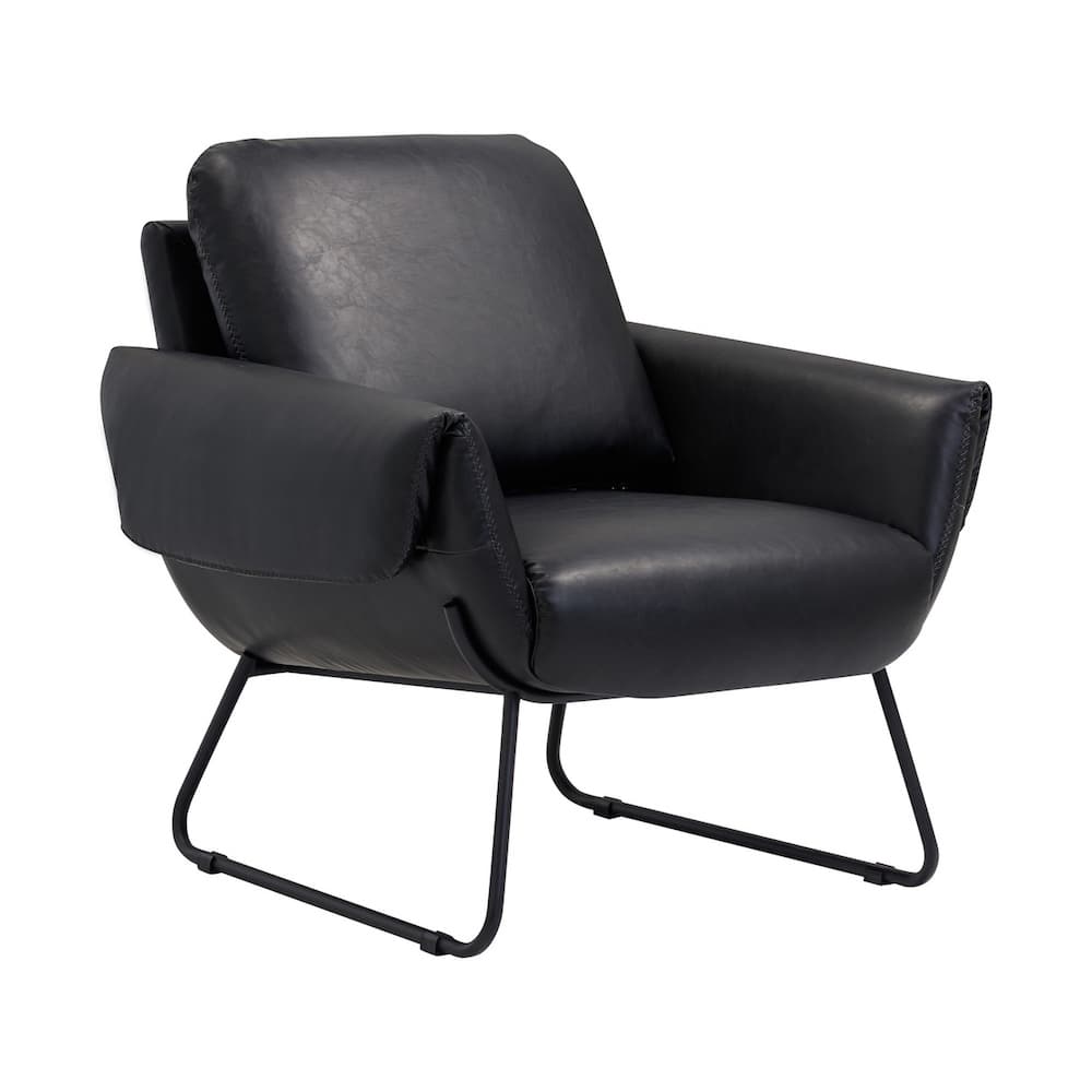 Peyton black PU guest chair lounge reception area office furniture, new seating solutions