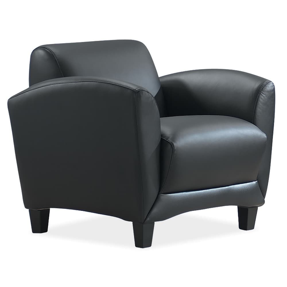 black top grain leather modern club chair, reception lounge areas, new office furniture