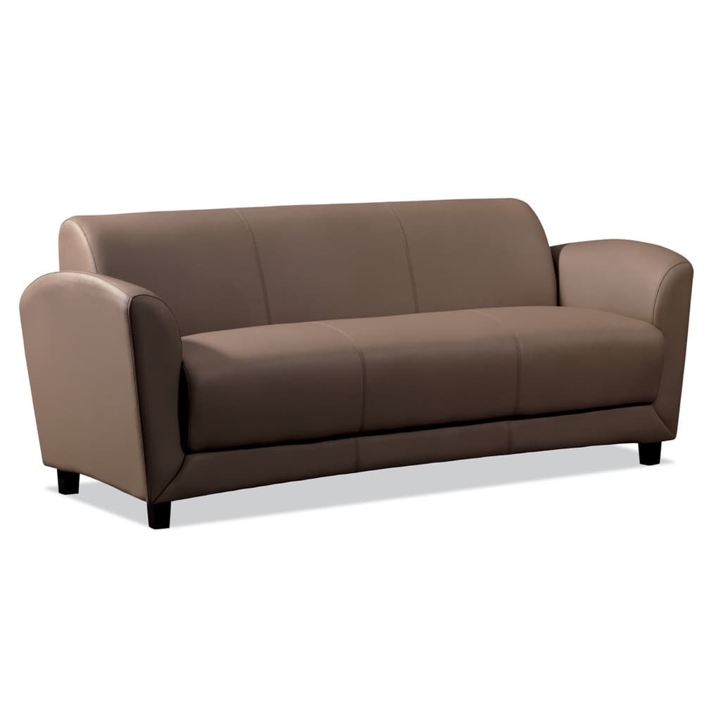 brown top grain leather modern sofa couch, reception lounge areas, new office furniture