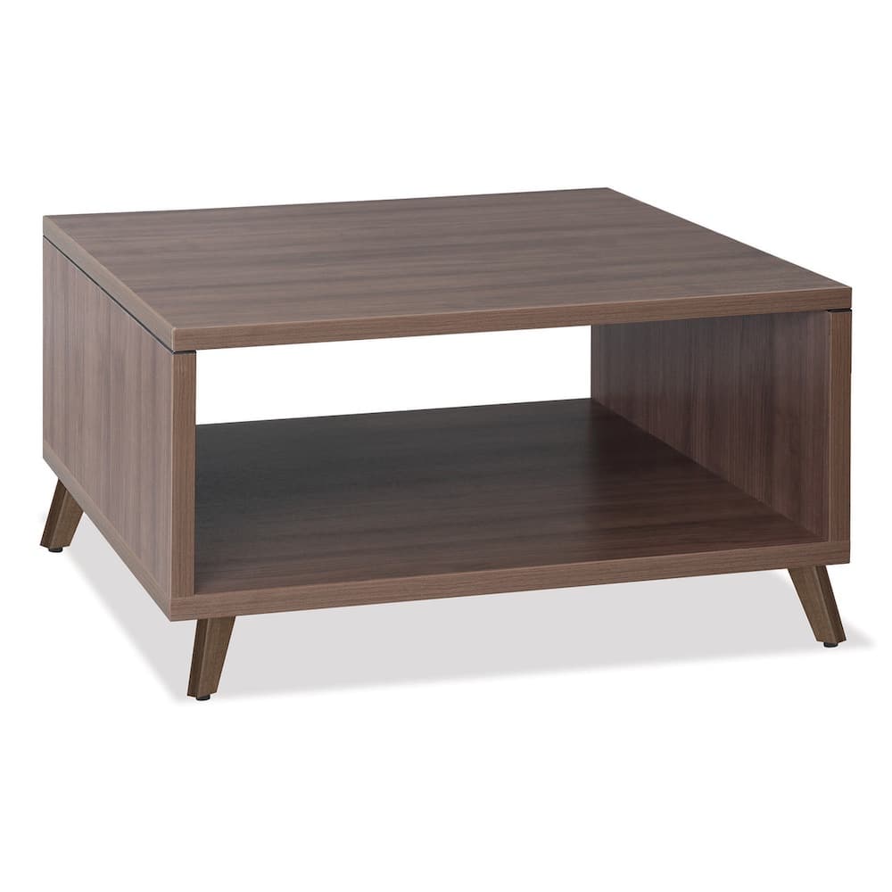 laminate square box pedestal side table, new office furniture corporate modern, oblique mcm legs