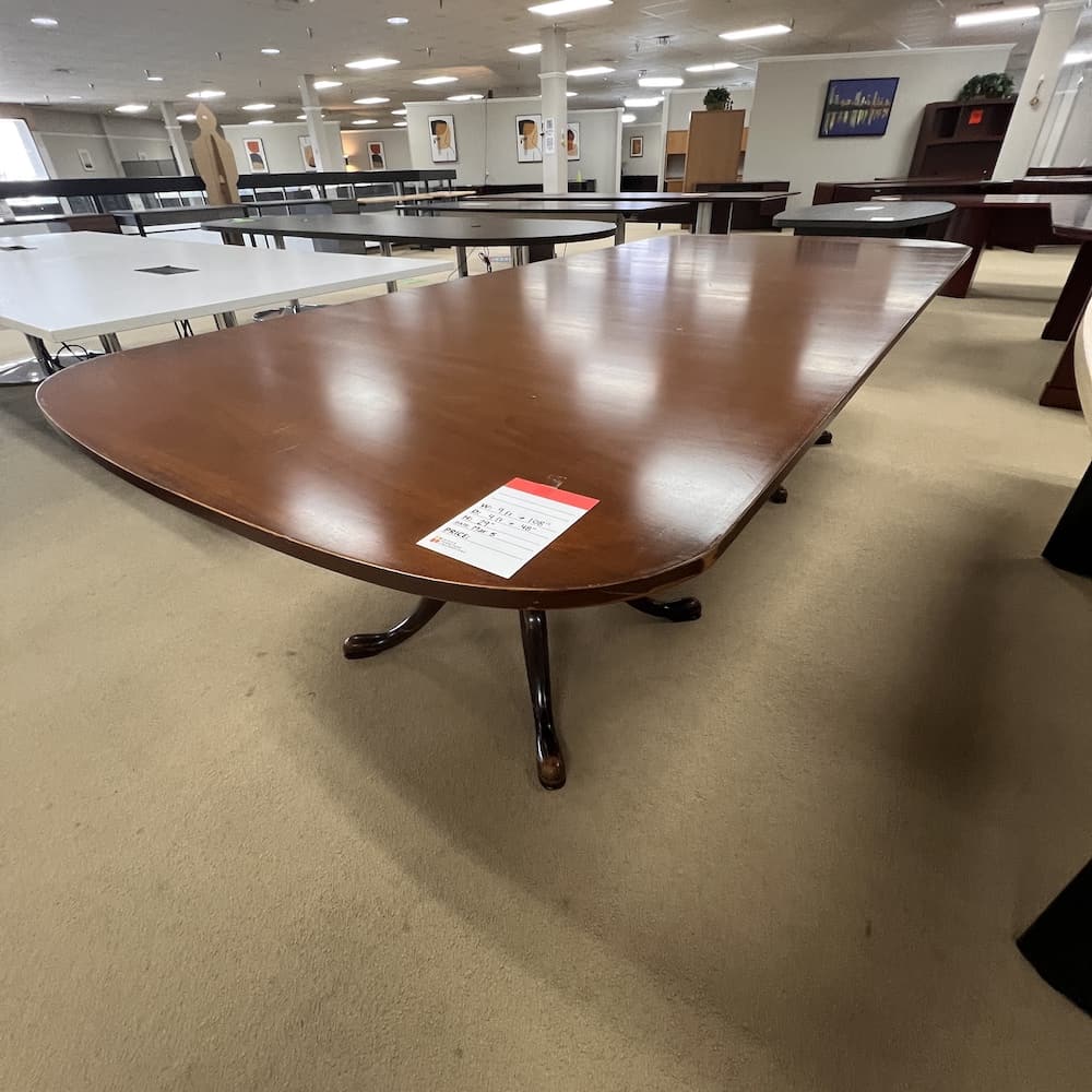 mahogany veneer wood traditional table, used office furniture, conference table, dining table