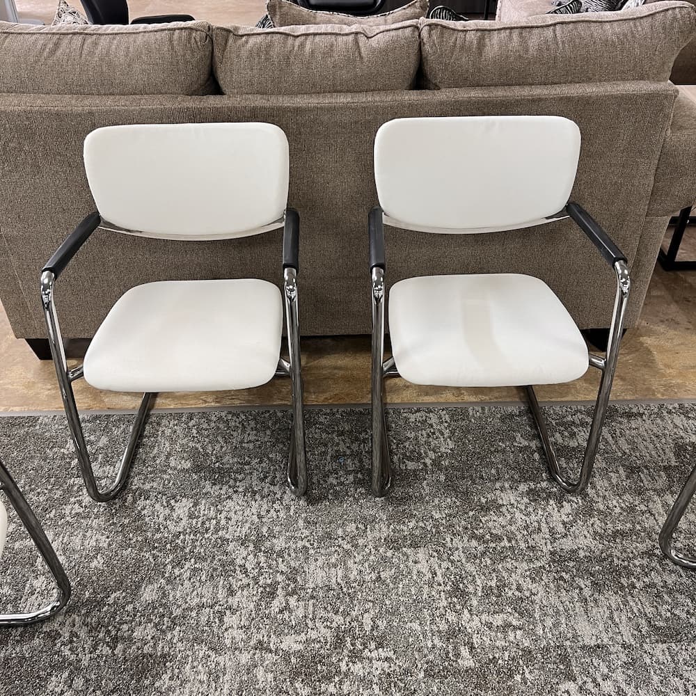 white Brisa guest chair, Haworth used office furniture