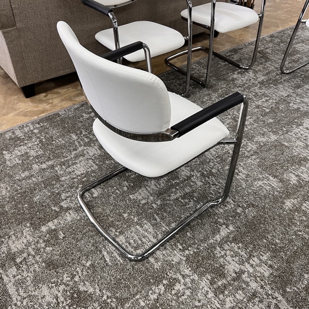 white Brisa guest chair, Haworth used office furniture