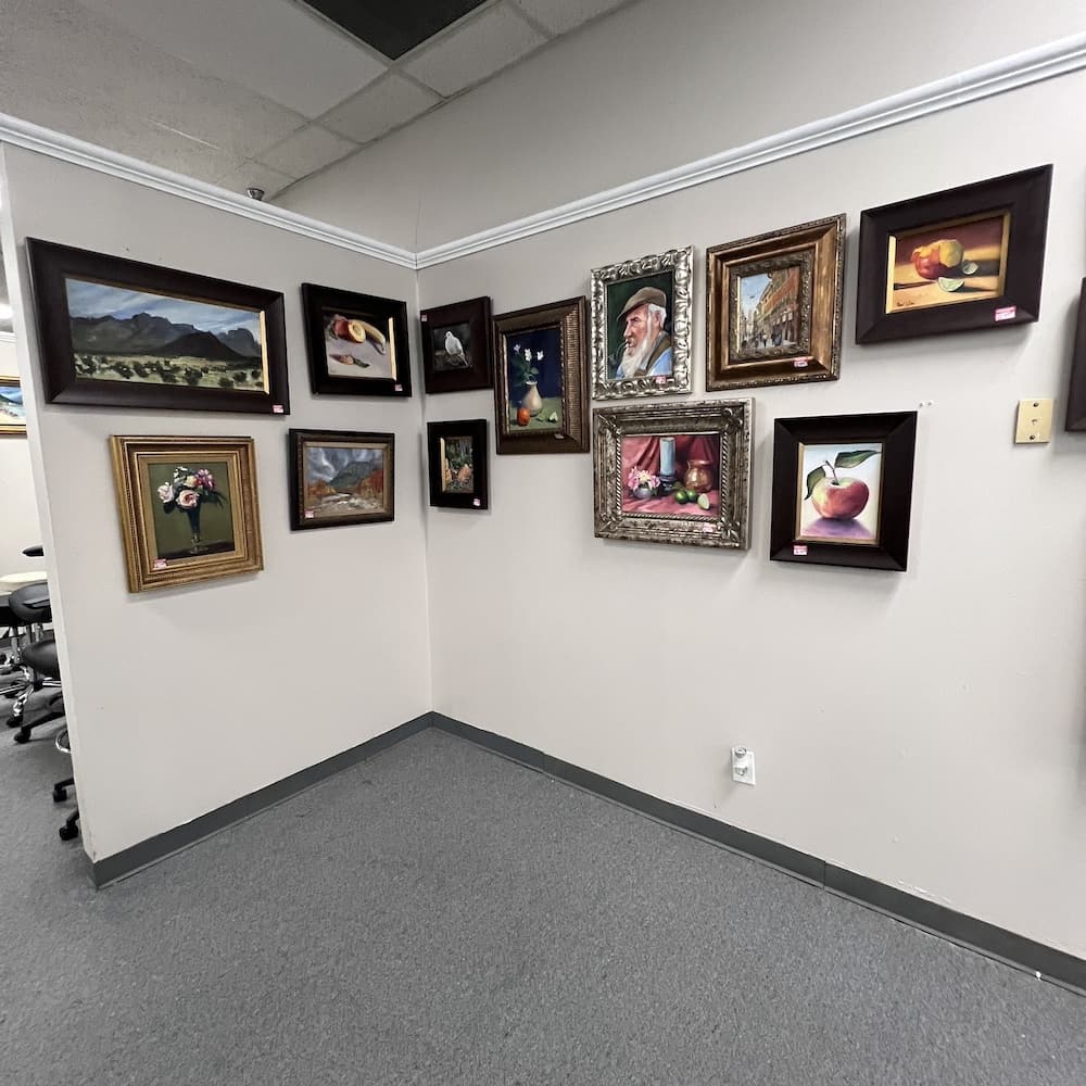 framed art, original oil paintings by Robert Wilkens