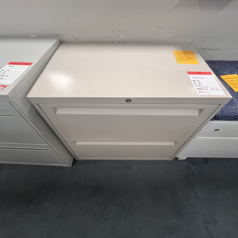 beige 2 drawer lateral metal, steelcase, used office furniture