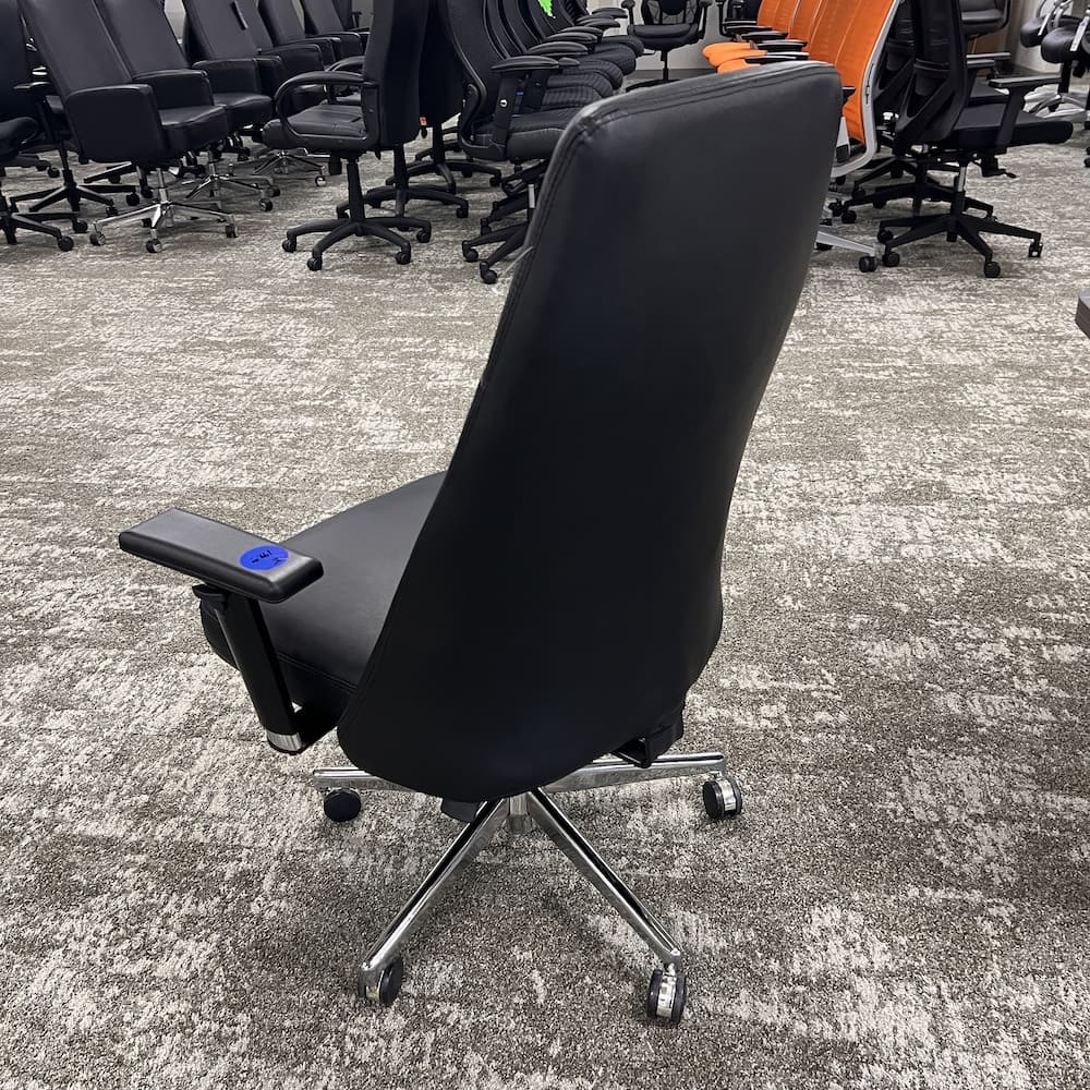 new closeout dormeo we're it lumi executive chair, black bonded leather, office chair