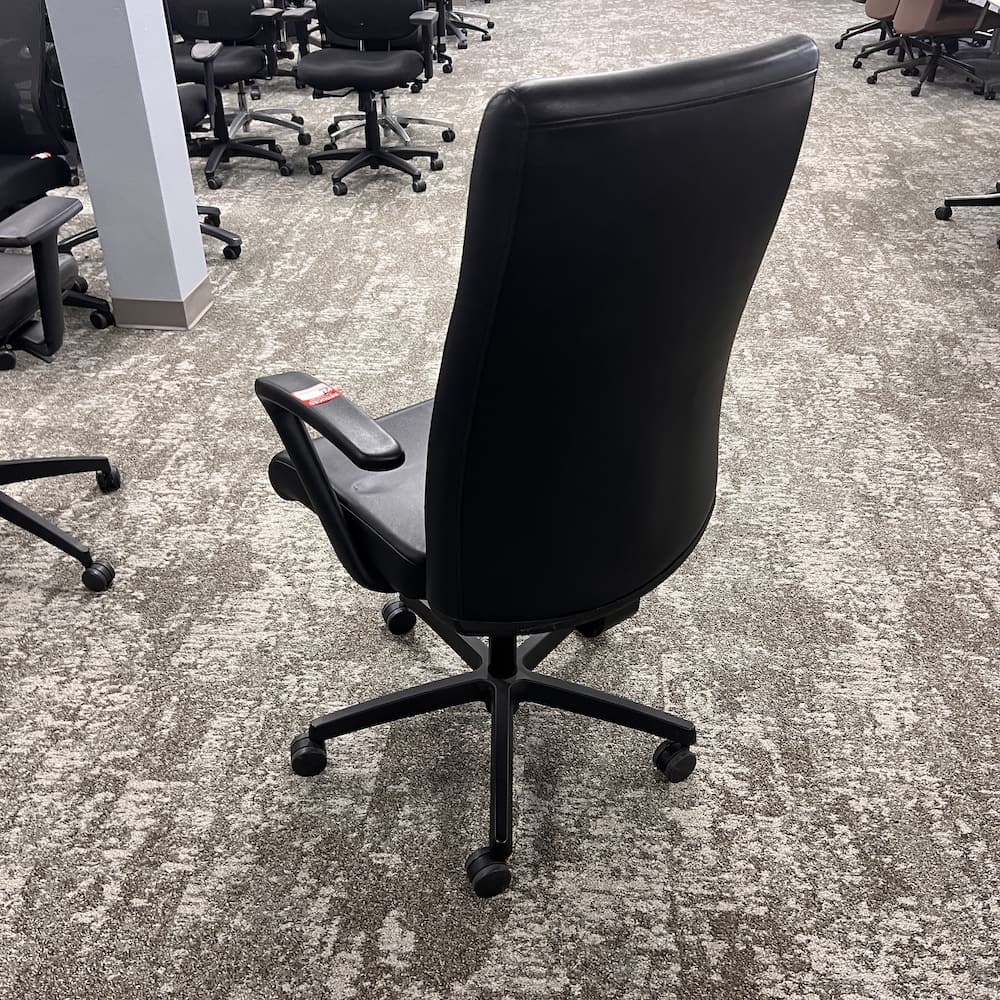 Hon black vinyl conference chair, ignition, used office chair, furniture