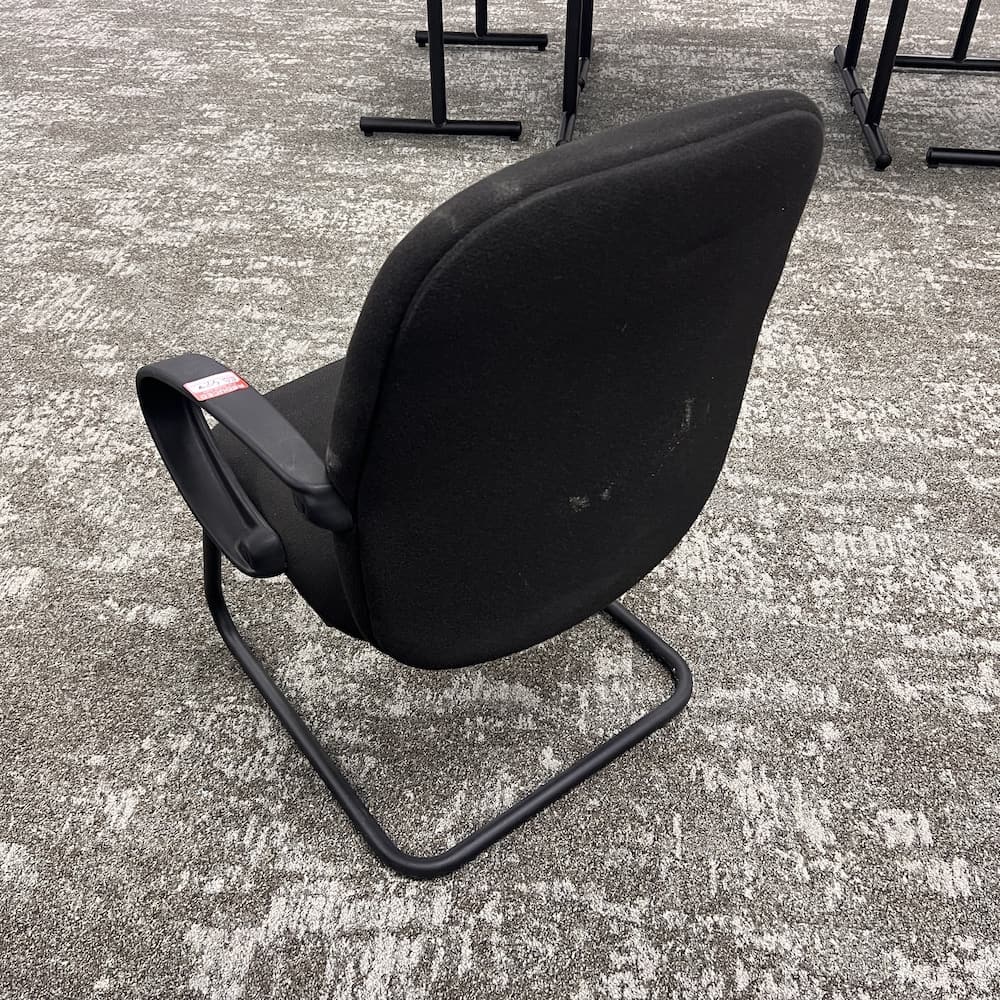black upholstered guest chair global tamiri, used office furniture