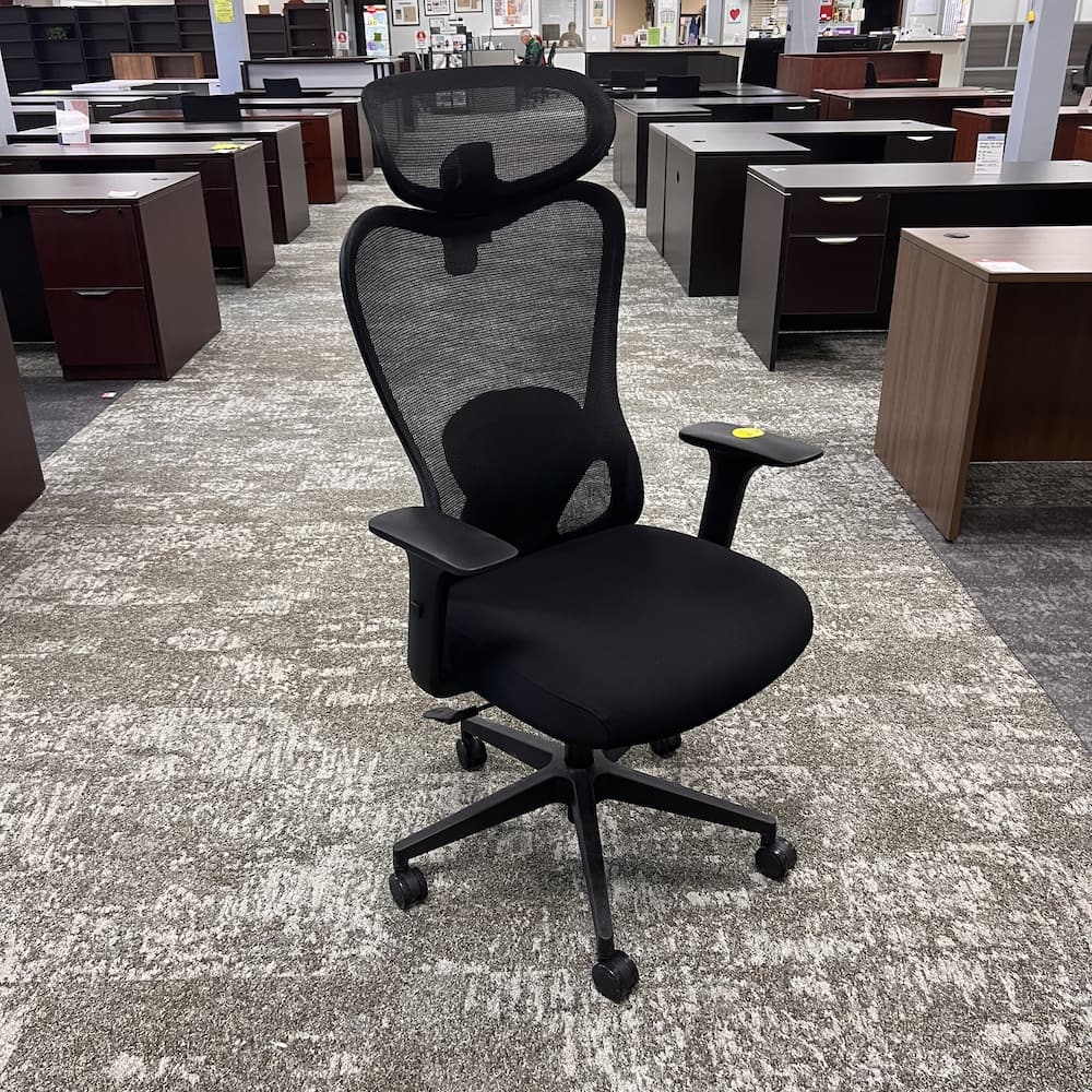 black mesh back task chair with mesh head rest, new office furniture