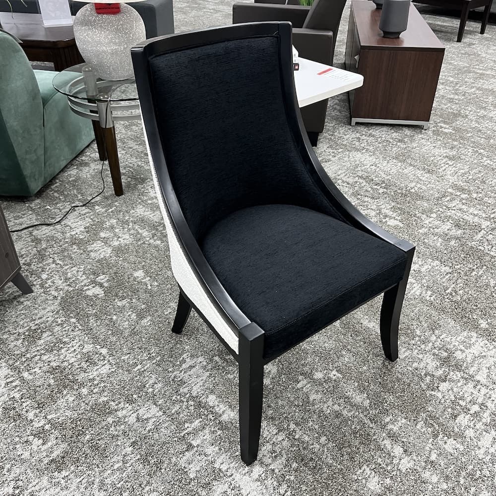 Canadel 319 Black and White Upholstered Accent Chair