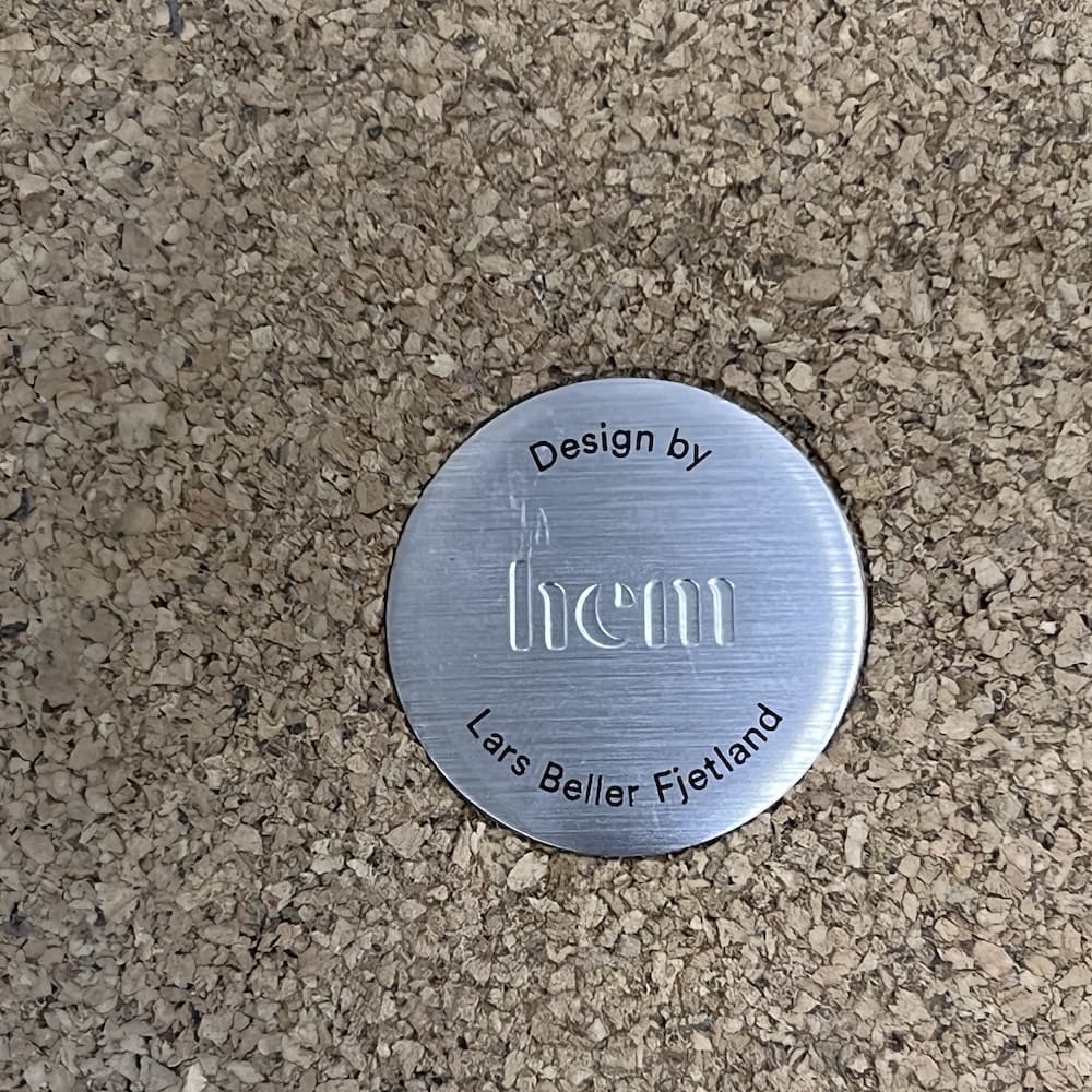 cork stool HEM Lars Beller Fjetland drifted bar stool, used designer furniture