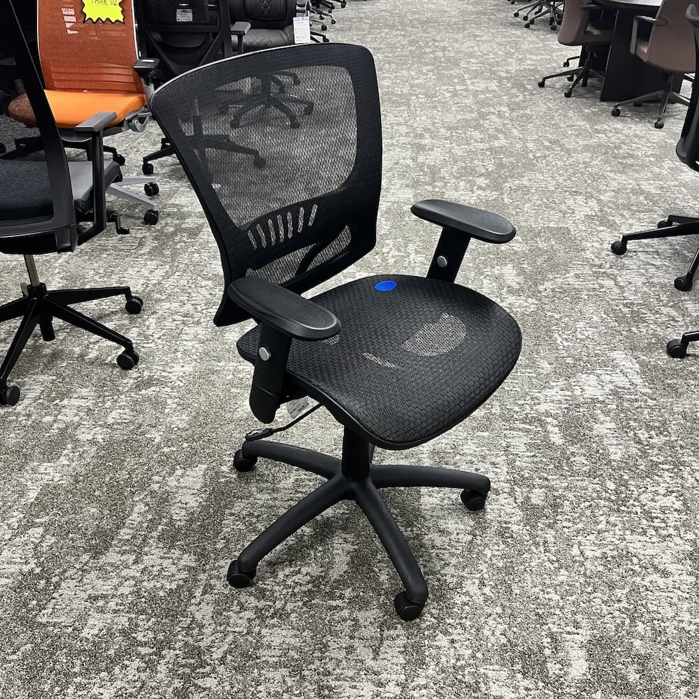 new all mesh black task chairs, closeout new vapor