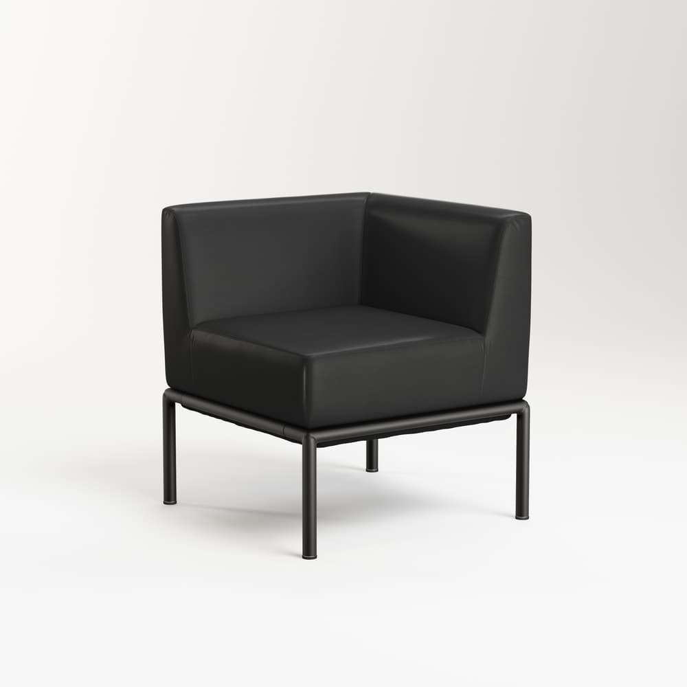 black vinyl corner seat oakmont collection lounge seating commercial sectional sofa, new reception office seating
