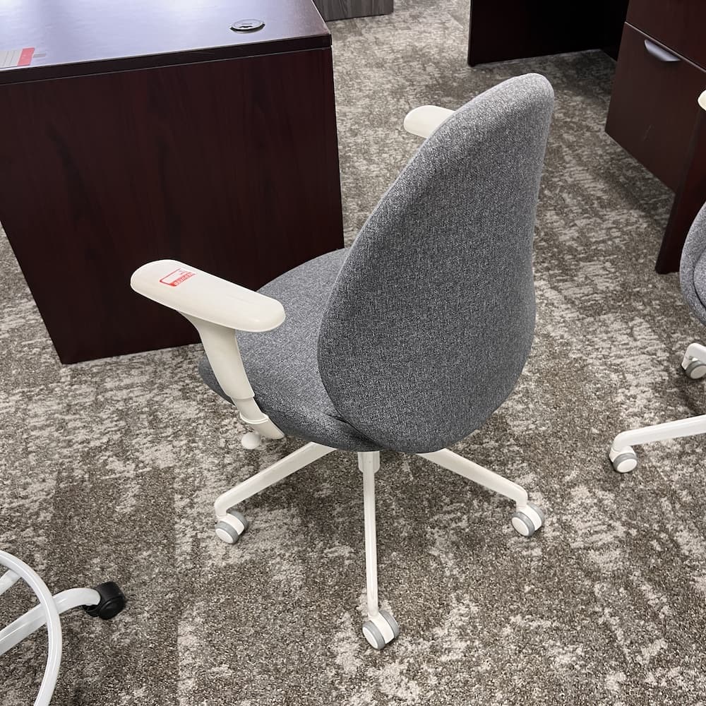 ikea grey and white hattefjall office task chair, used office furniture
