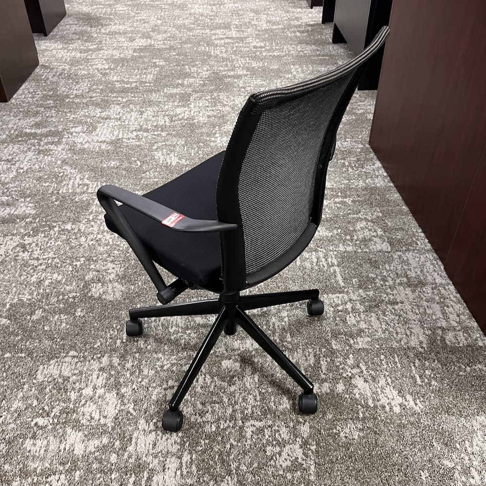 worth x99 conference chair, black upholstery with mesh back, used office furniture