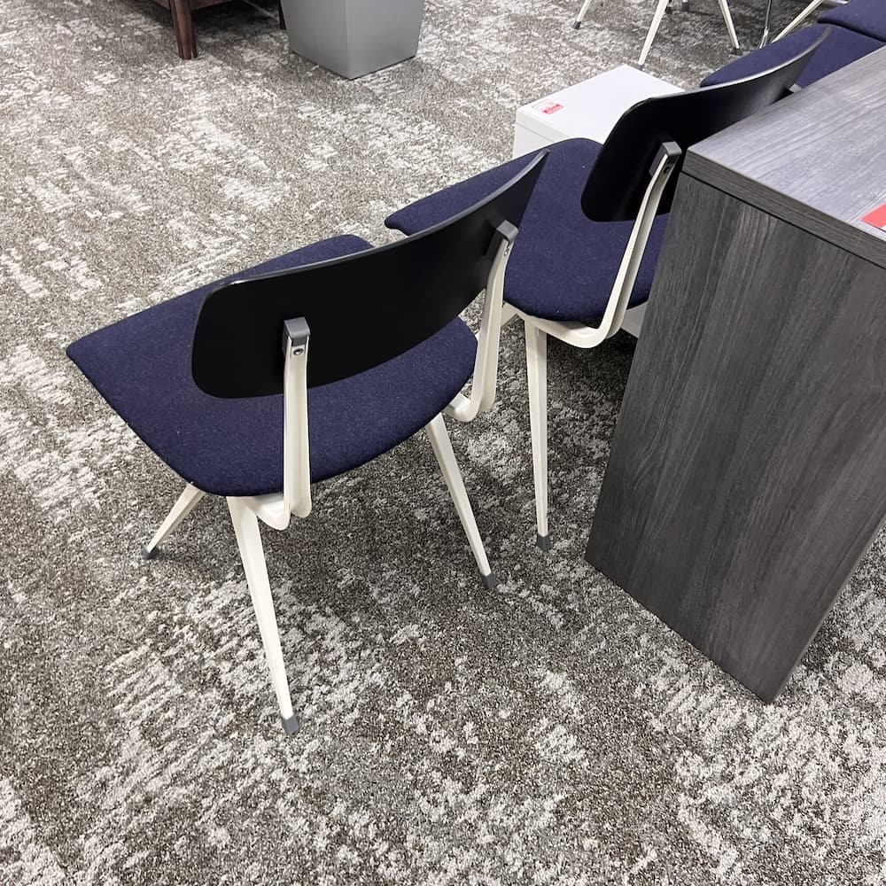 HAY result blue and black chairs, designer furniture, used office furniture