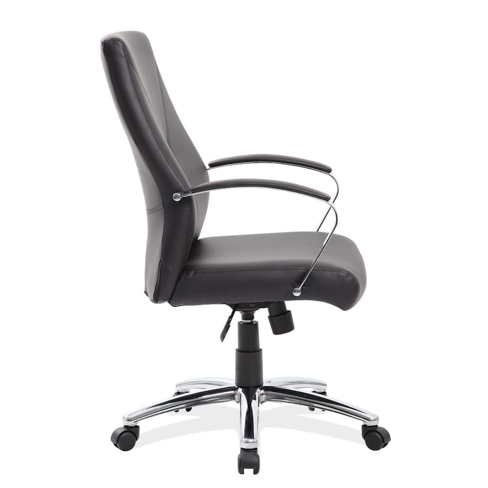 black vinyl chair boxero executive office chair, conference chair, new office furniture, modern chrome