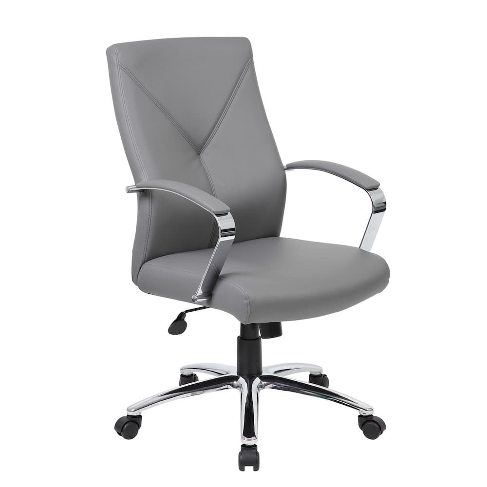 grey vinyl chair boxero executive office chair, conference chair, new office furniture, modern chrome