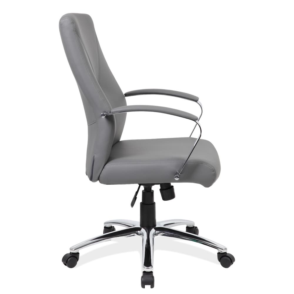 grey vinyl chair boxero executive office chair, conference chair, new office furniture, modern chrome