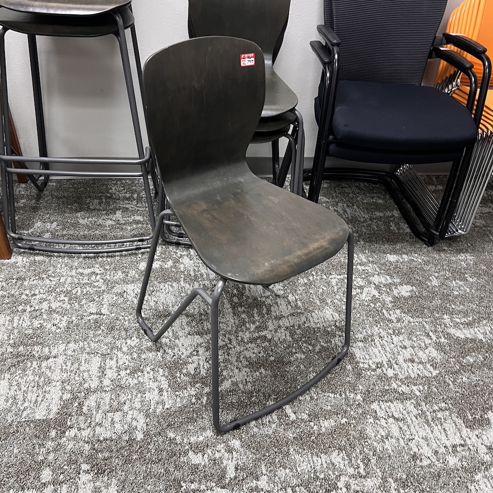 conference chair stacking wood formed, vari, used office furniture