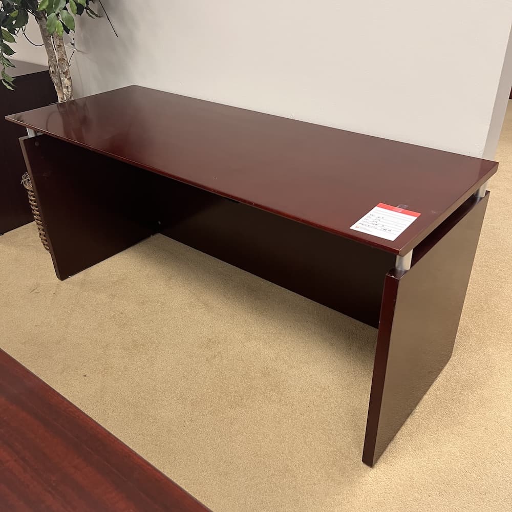 desk veneer shell, mahogany, used office furniture