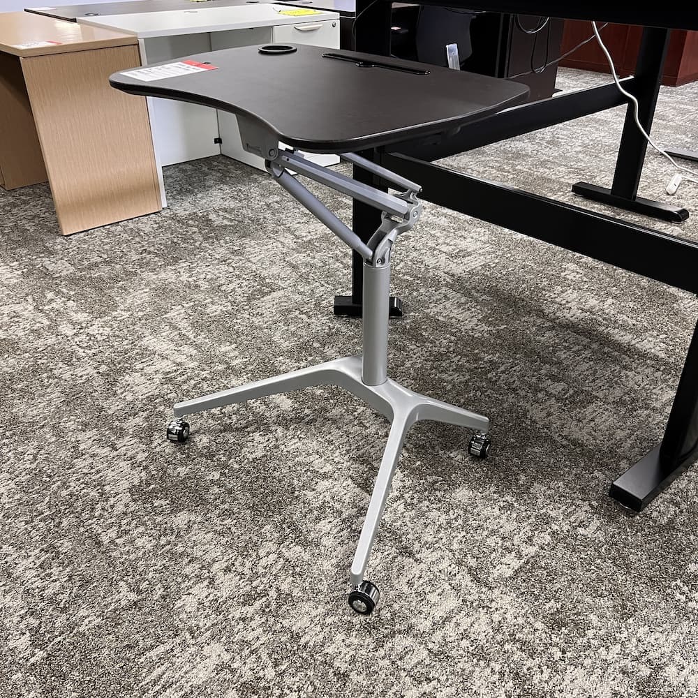 Adjustable Height Sit-To-Stand Desk, Lorell, open box office furniture, rolling podium