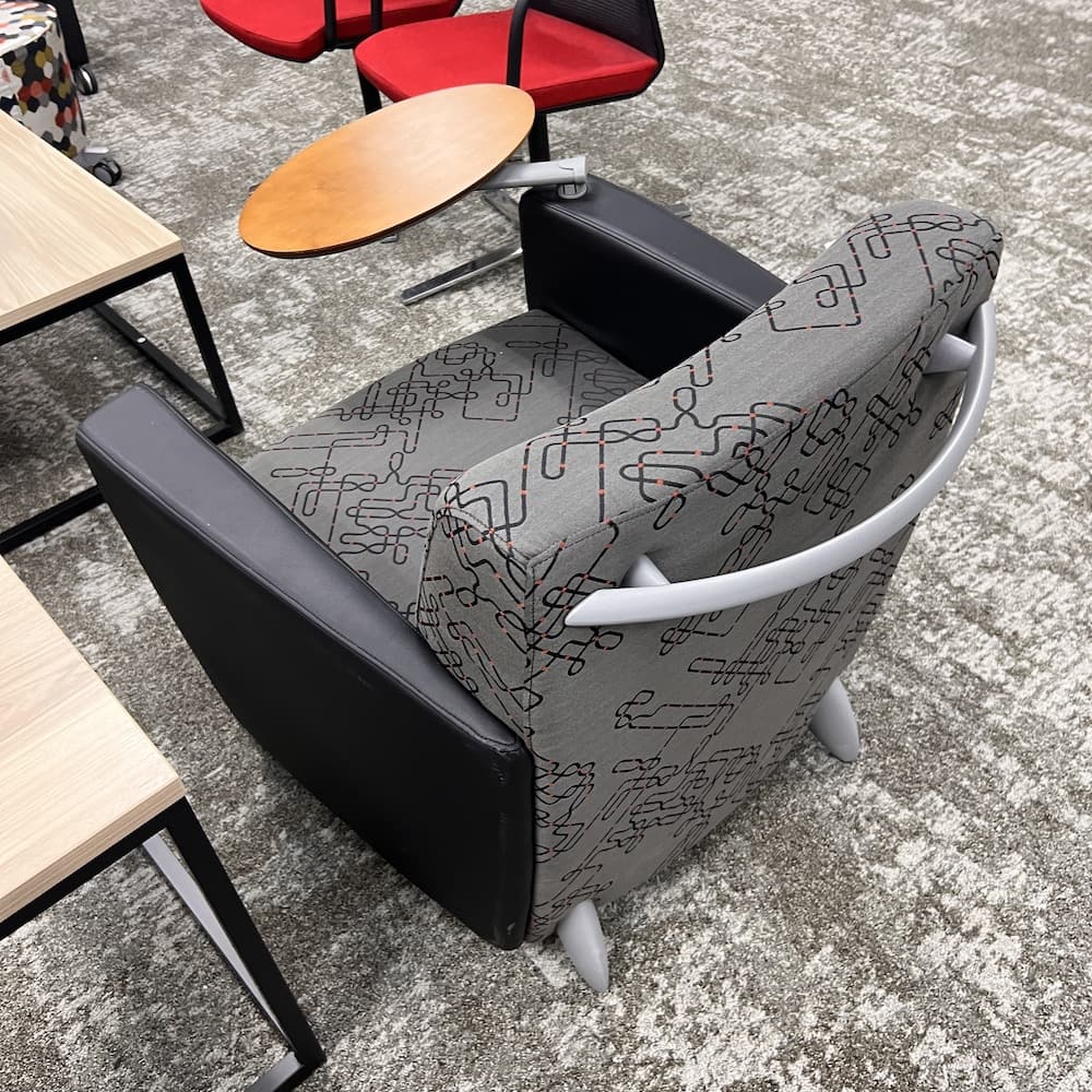 grey haworth ToDo rolling table chair, used office furniture, contract commercial