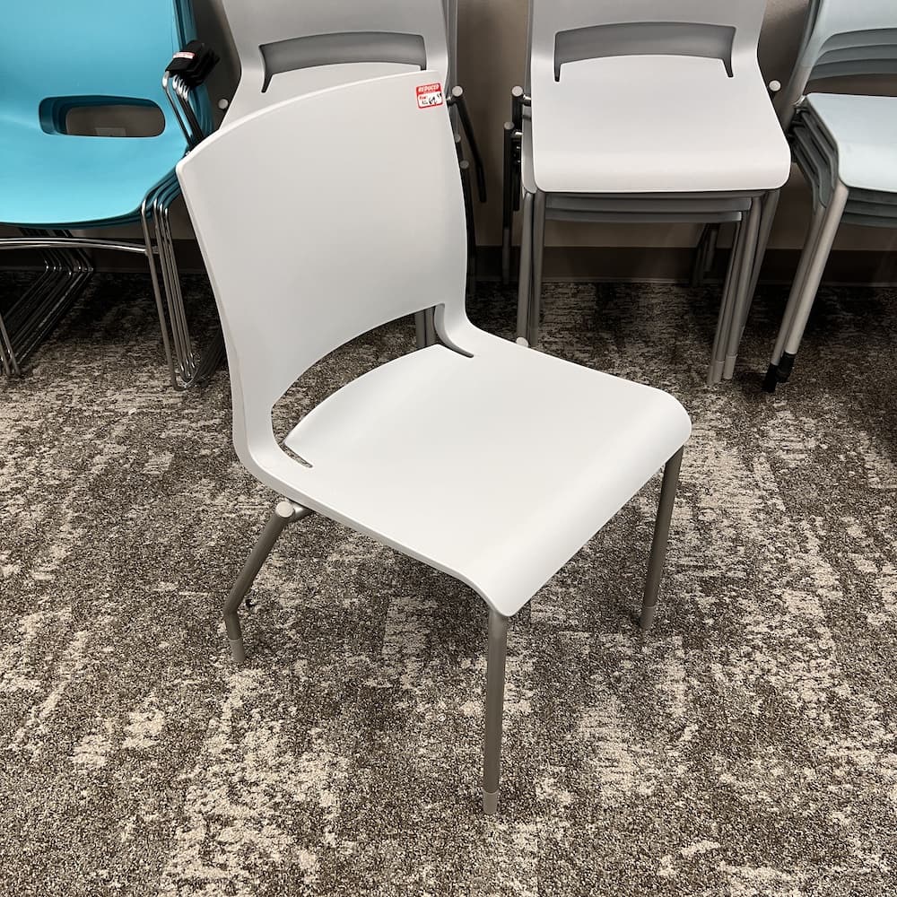 sitonit stacking chair in grey plastic