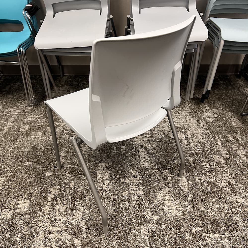 grey sitonit rio stacking chair, plastic, used office furniture