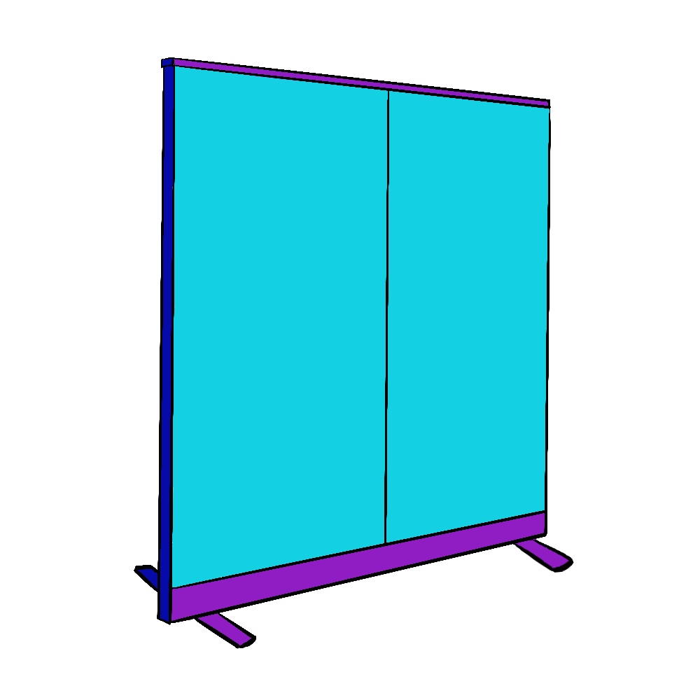 single panel divider with feet, new, 72" wide and 66" tall, new office divider panels, cubicle walls