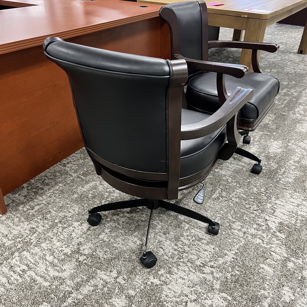 classic traditional game table chairs, poker table arm chairs, open box furniture closeout