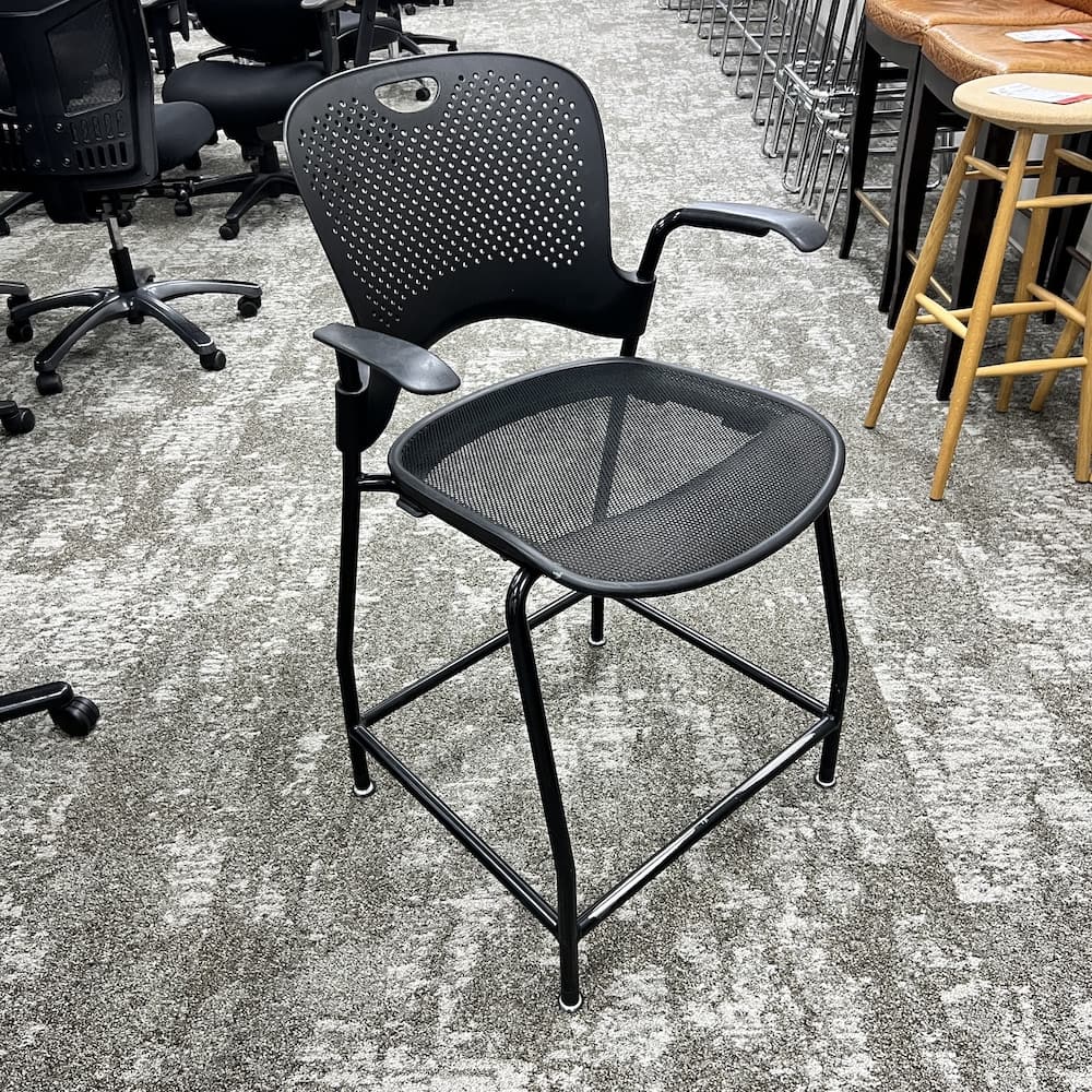 Herman Miller caper office stool, used office furniture, black mesh