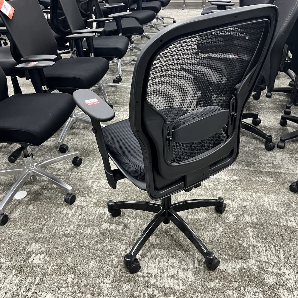 black mesh back office source task chair, space chair, used office furniture