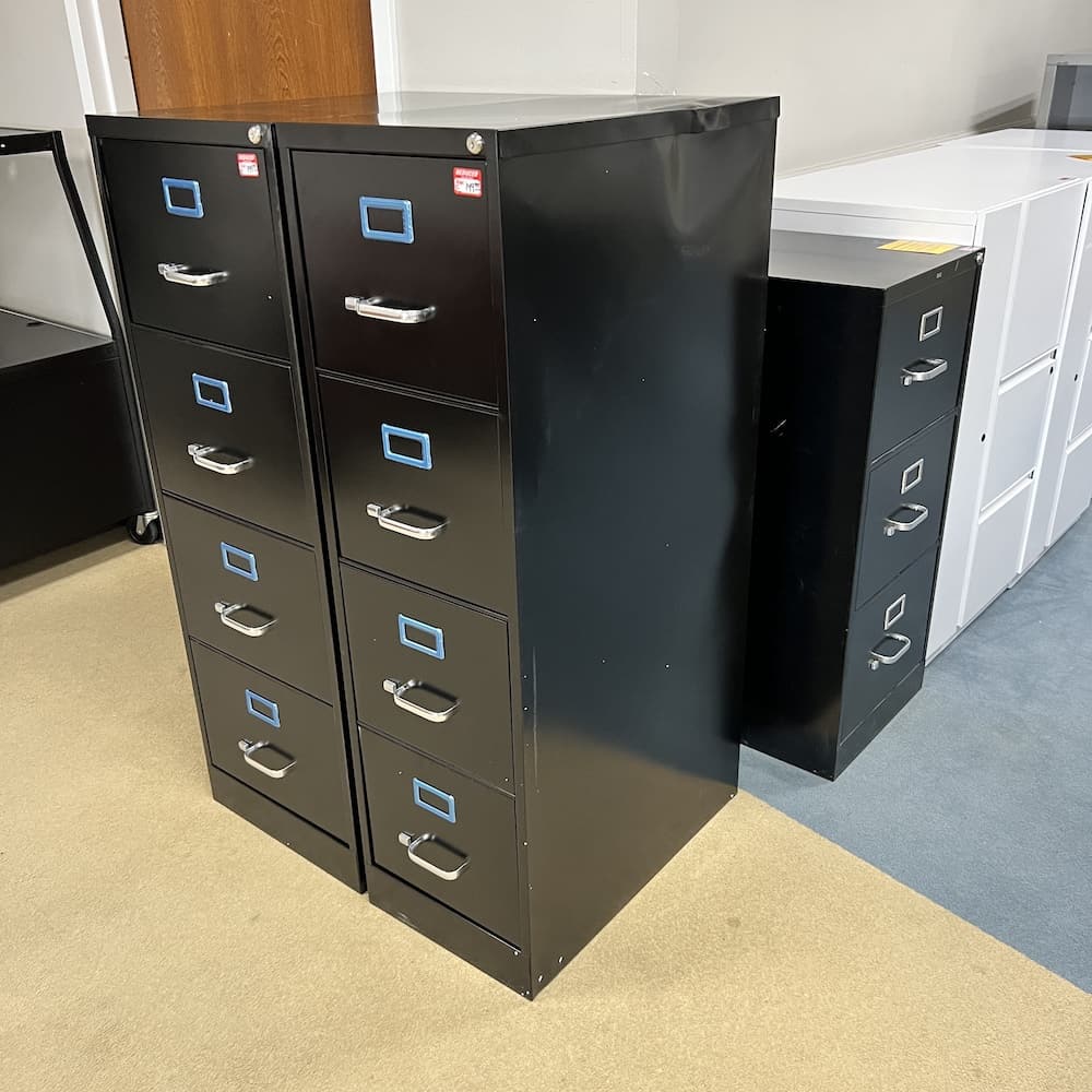 4 drawer vertical files, used office furniture and open box