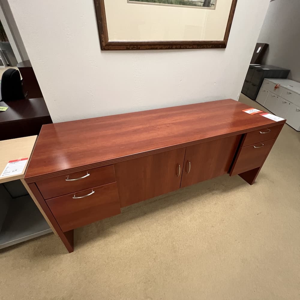 cherry laminate hon credenza, used office furniture