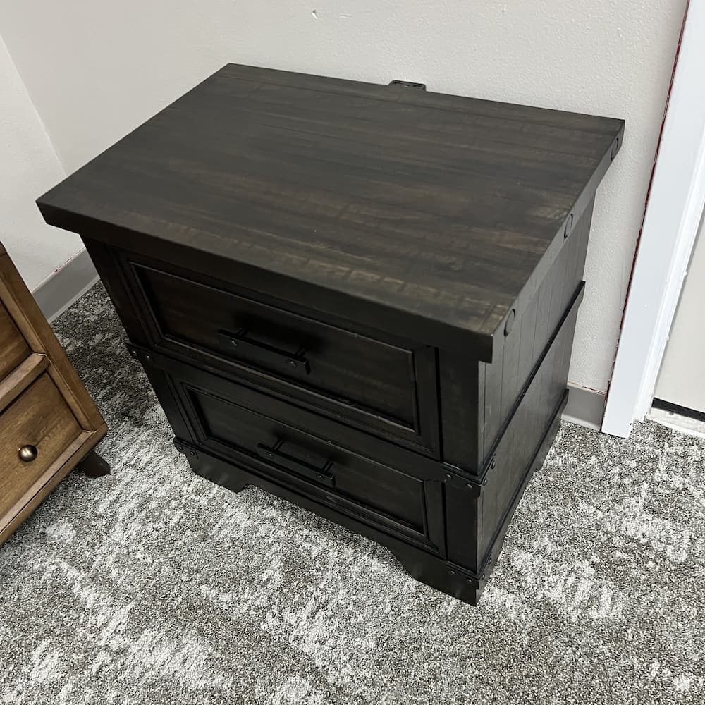espresso nightstand industrial open box scratch n dent home furniture
