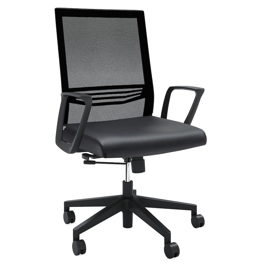 oslo conference chair, new mesh back office seating, ergonomic, black, grey