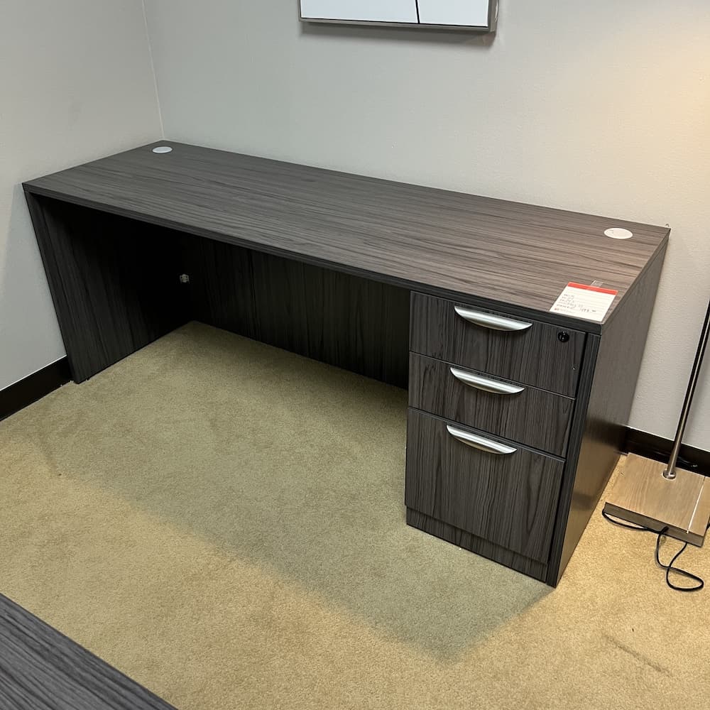 grey coastal laminate desk credenza with box box file, open box office furniture