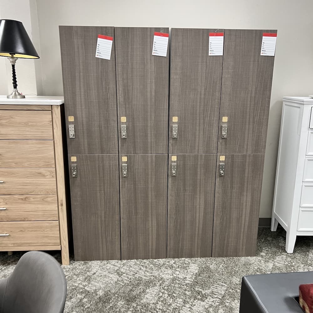 laminate grey 2 door locker single tier, used furniture