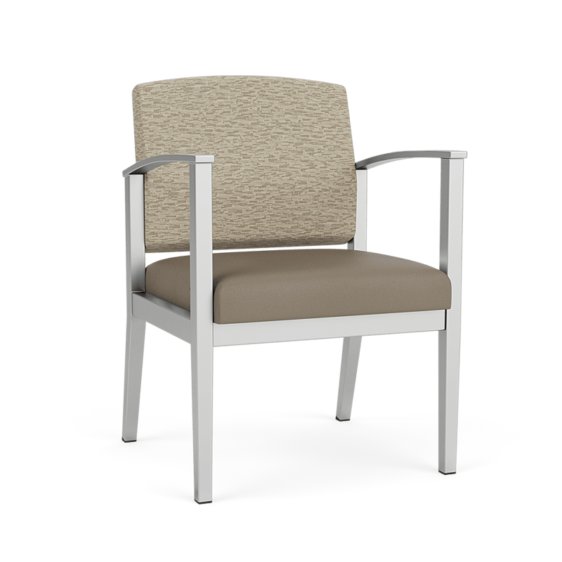 Lesro Amherst steel commercial contract furniture guest chair, 300lb weight capacity, medical seating