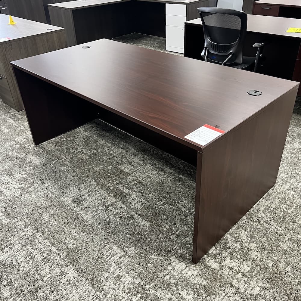 mahogany laminate desk shell 71 x 36, used office furniture