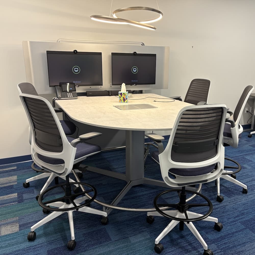 mediascape steelcase conference office set, used, tv's bar height, used office furniture