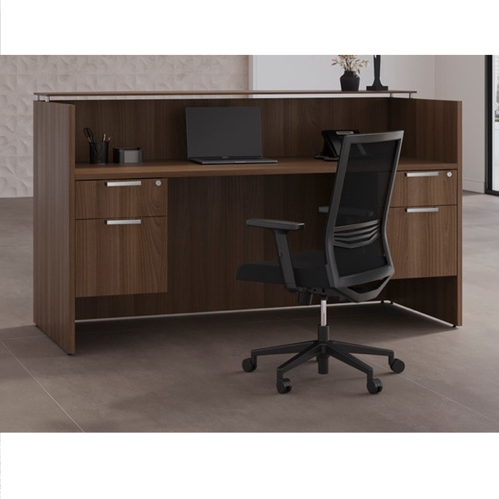 new reception desk with double box/files, laminate office desk