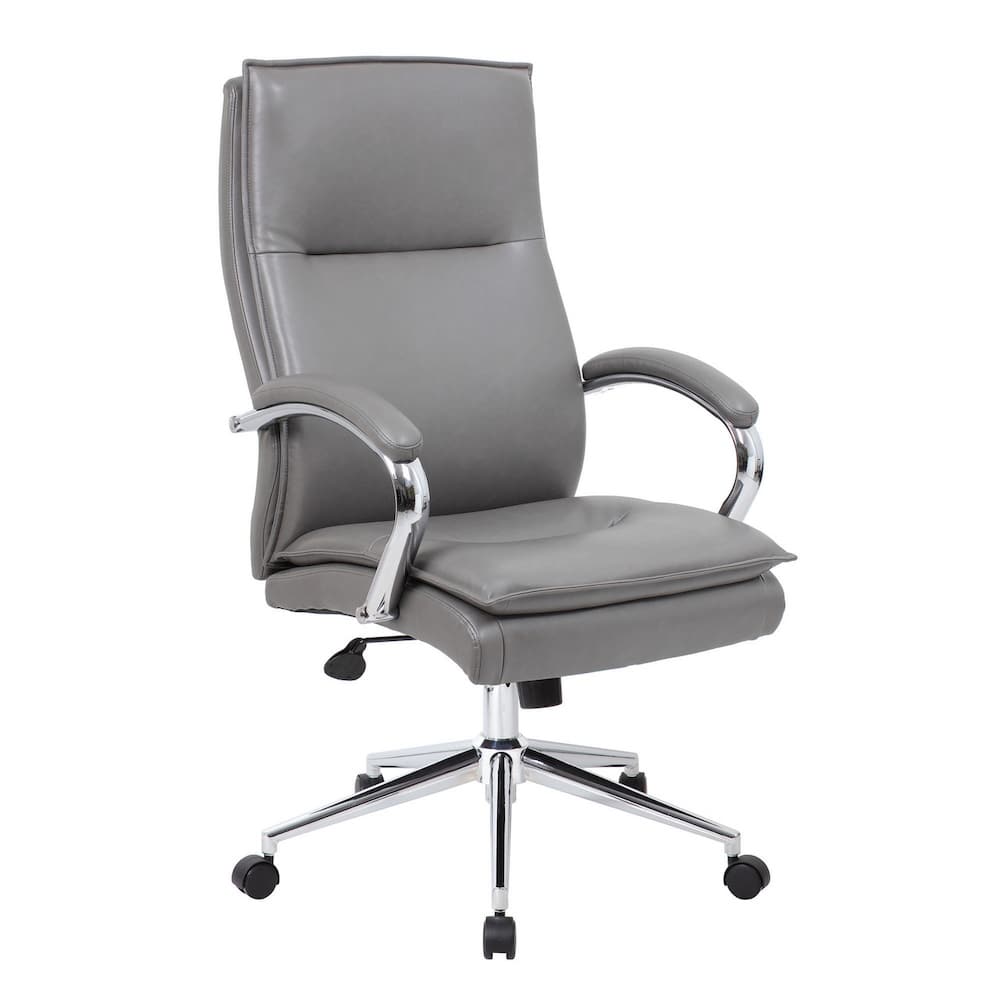 new arc conference chair, office furniture, high back executive chair grey and black vinyl PU